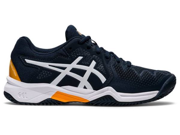 Asics Tennisschoenen Kinderen, GEL-RESOLUTION Wit/Blauw - Asics Aanbieding Hardloopschoenen | B4072815-FK